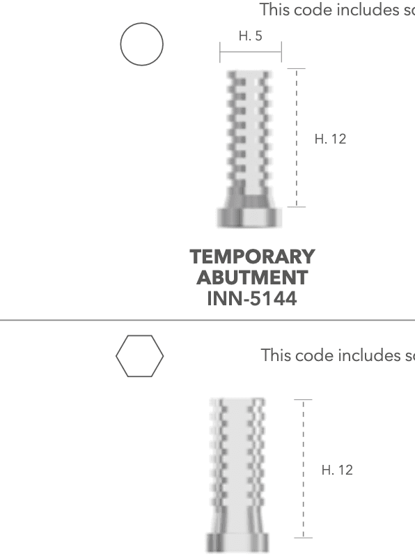 MUA titanium temporary abutment