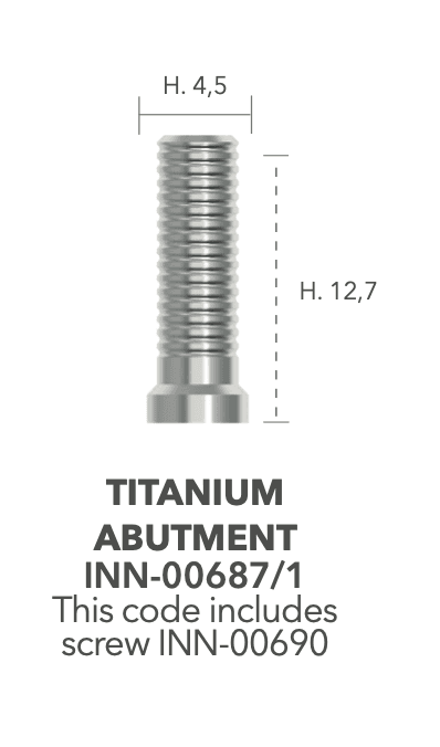 Flat temporary abutment
