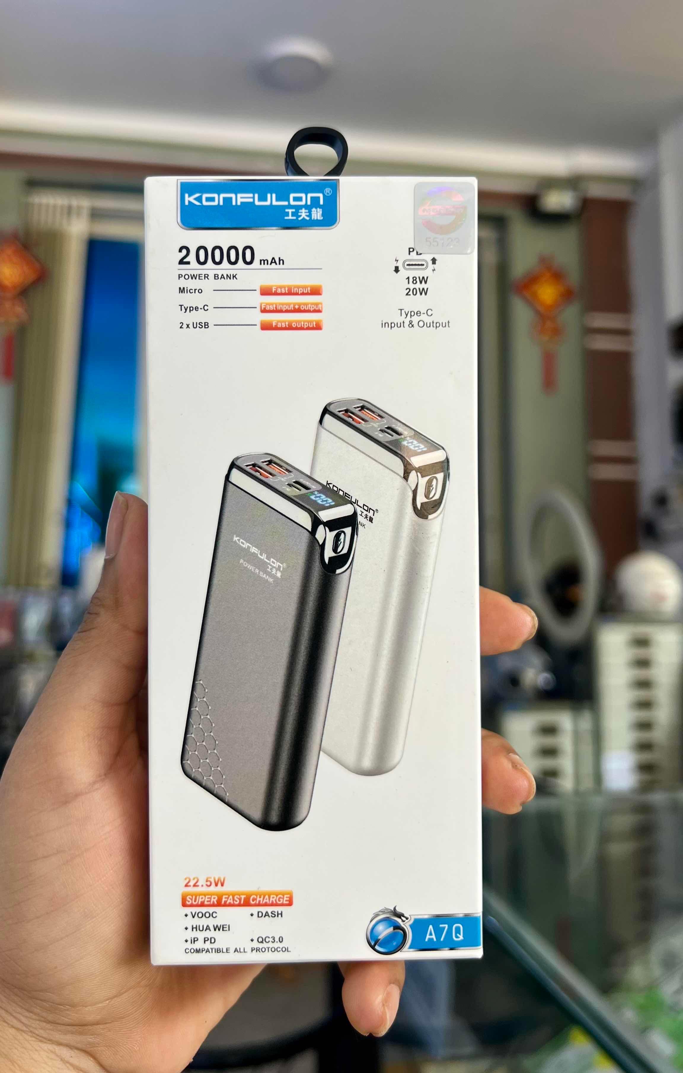 ថ្មសាក KFL A7Q (20000mah)