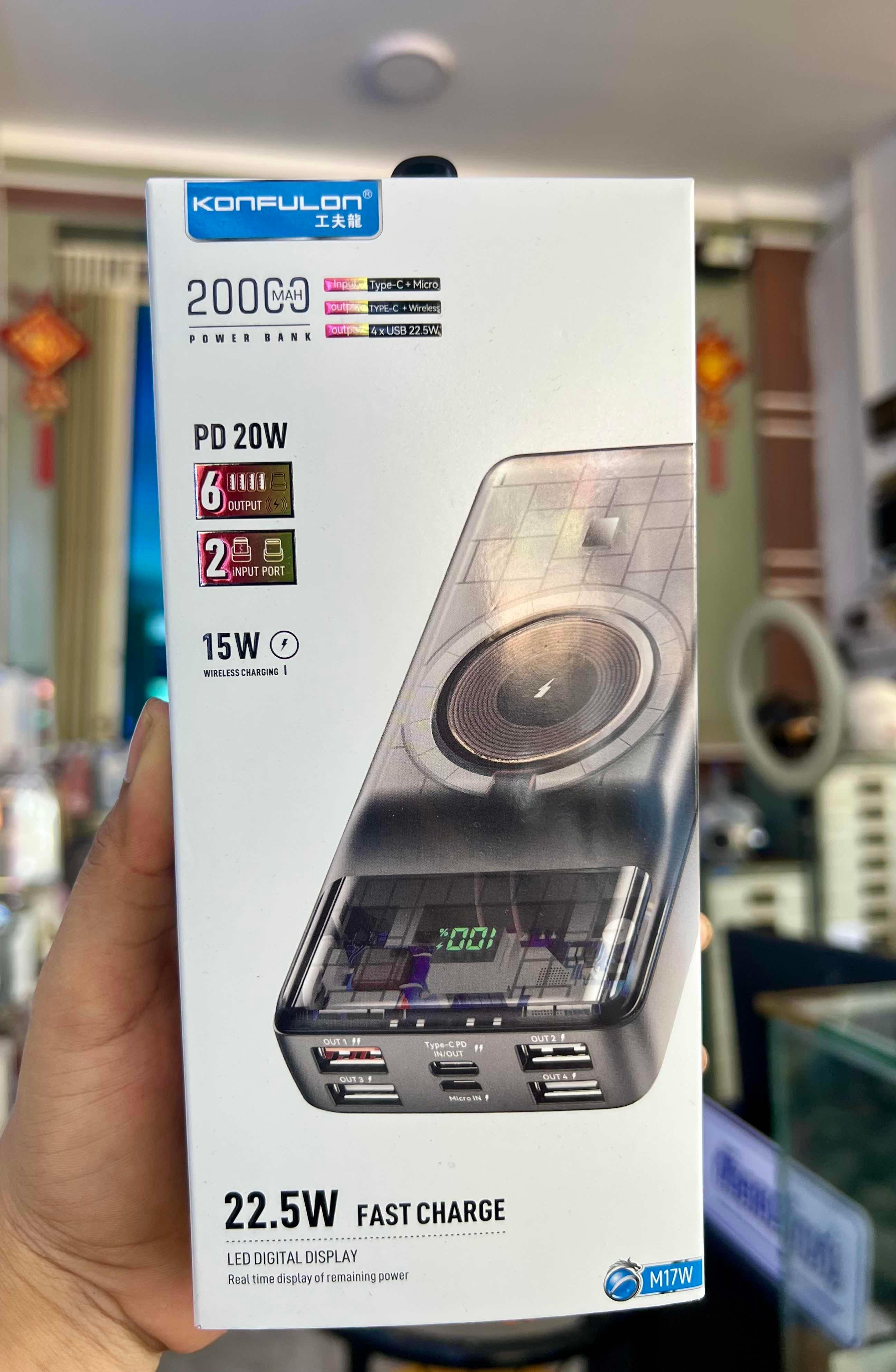 ថ្មសាក KFLM17 wireles(20000mah)
