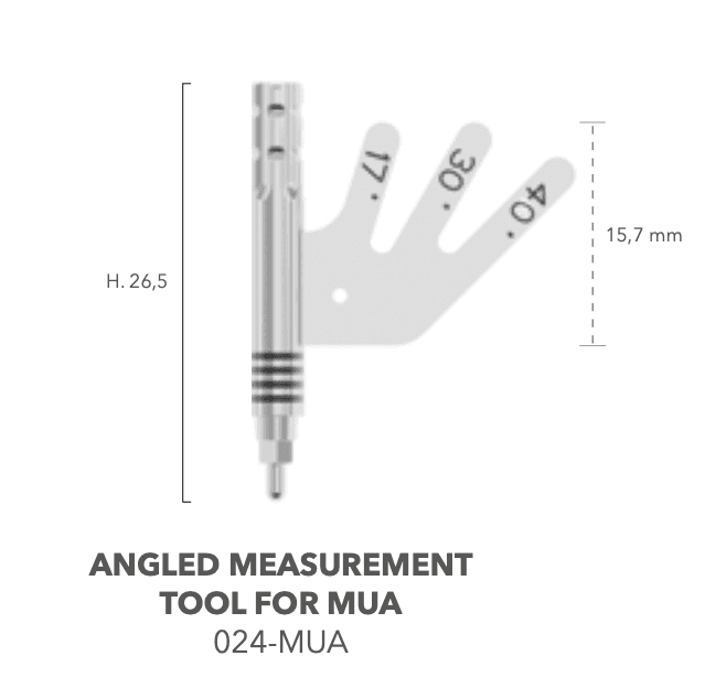 MUA angled measurement tool