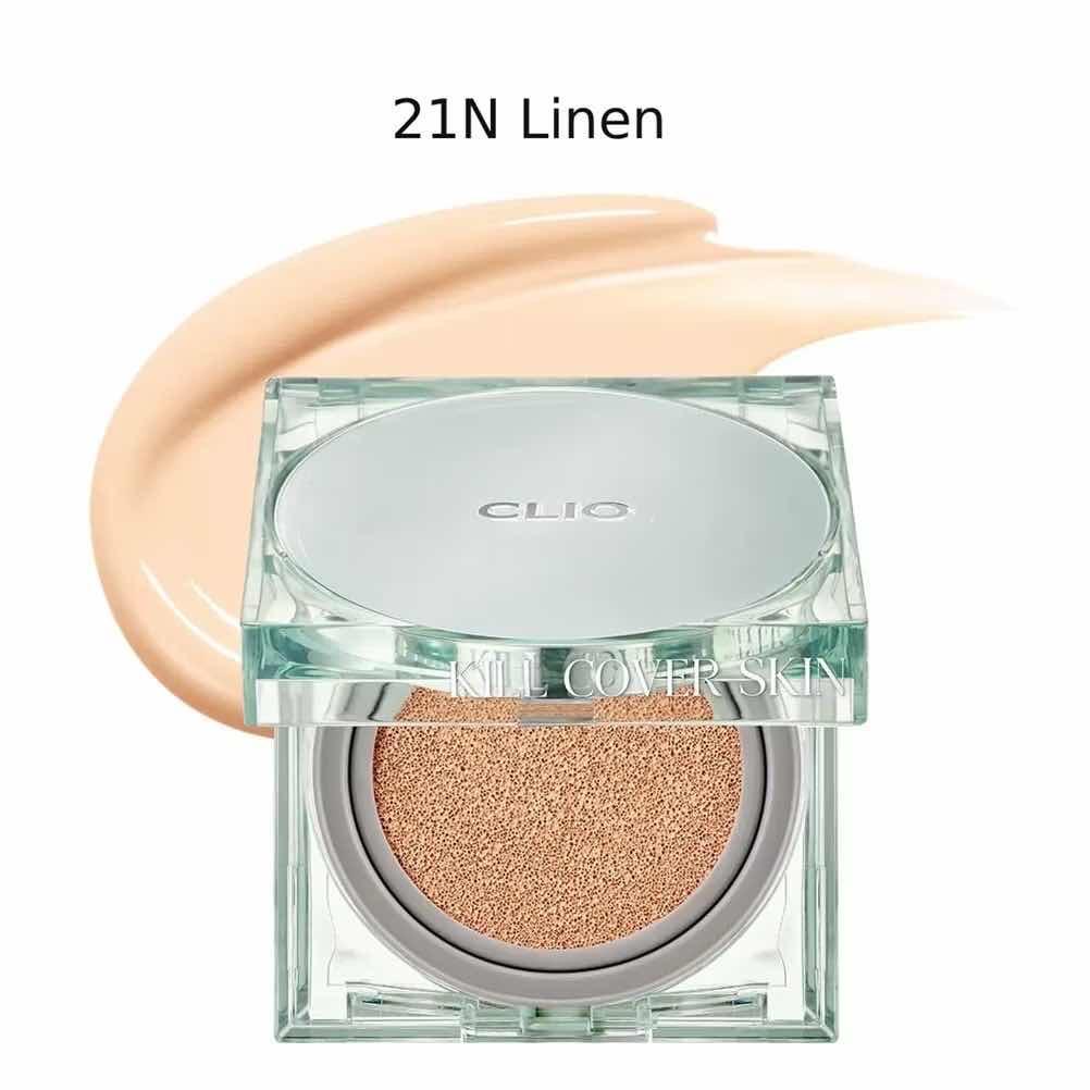 CLIO KILL COVER SKIN FIXER CUSHION SPF50+ PA+++ 21N LINEN