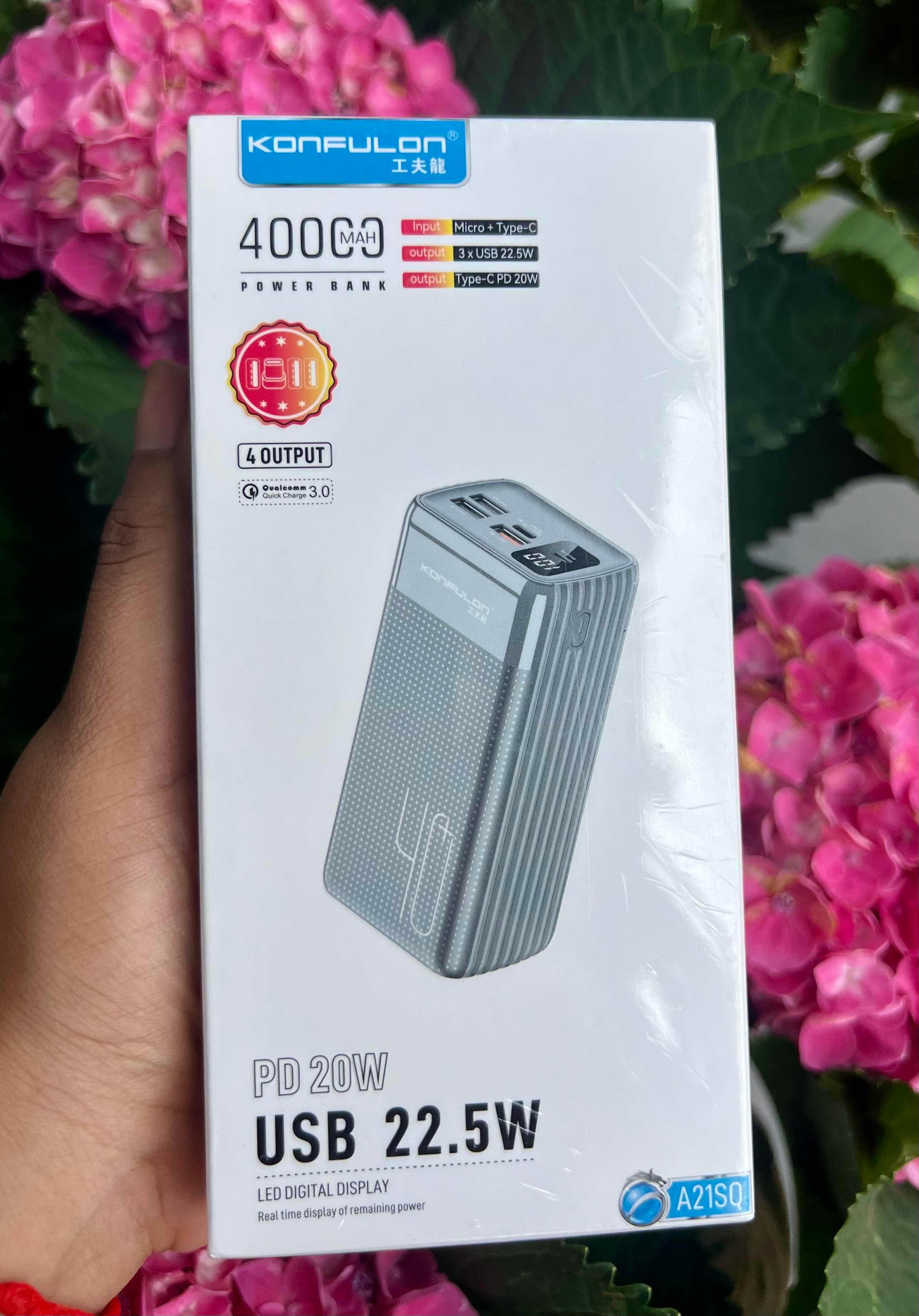 ថ្មសាក A21SQ (40000mah)